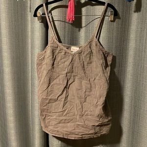 light brown babydoll tank with stitching :)